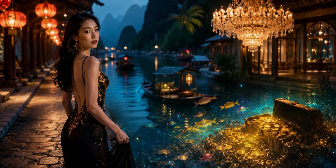 Người chơi thư giãn tại chợ đêm Ninh Bình bên cạnh thiết bị di động